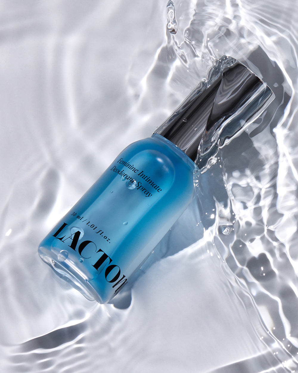 Feminine Intimate Deodorant Spray under water